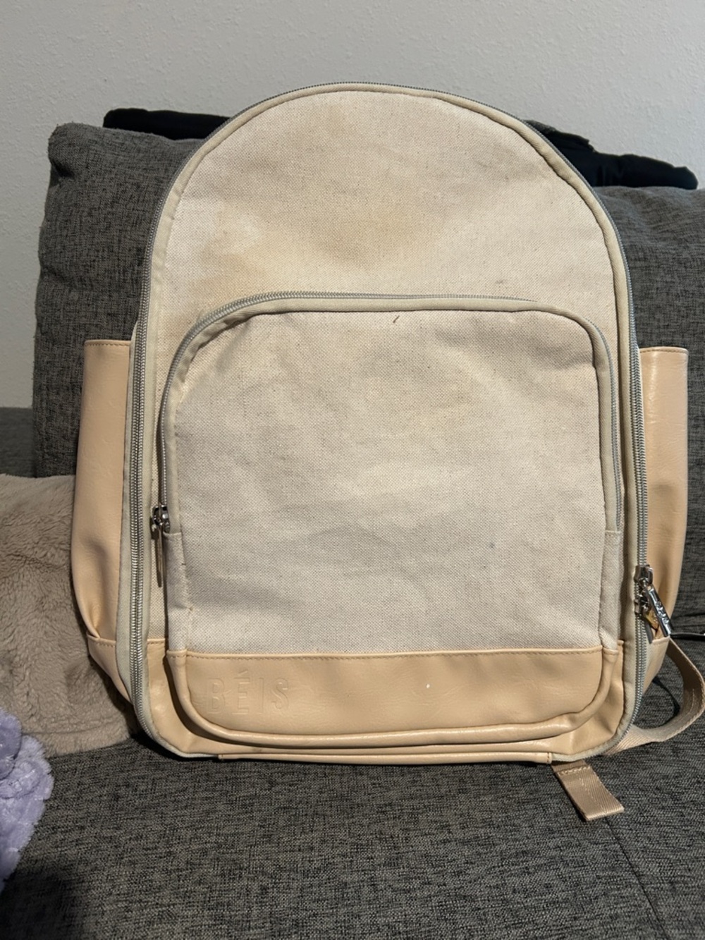 BEIS The Travel Backpack in Beige